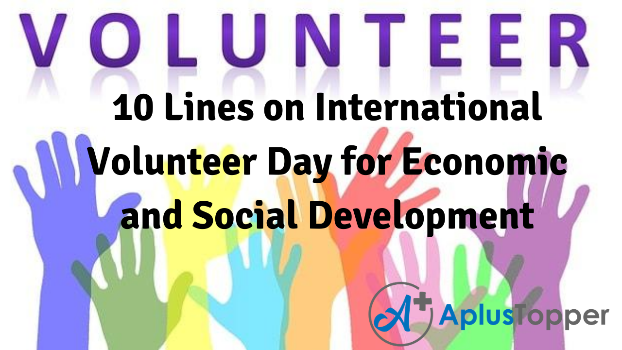 10 Lines on International Volunteer Day for Economic and Social Development