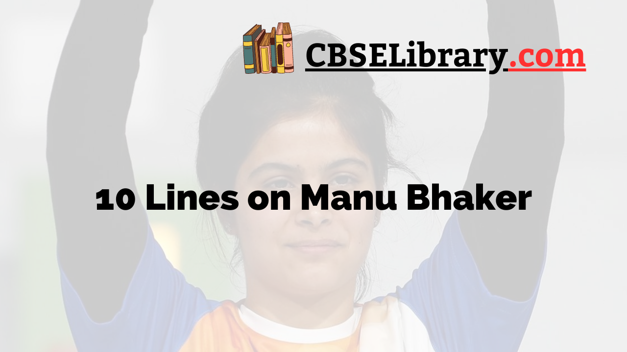 10 Lines on Manu Bhaker