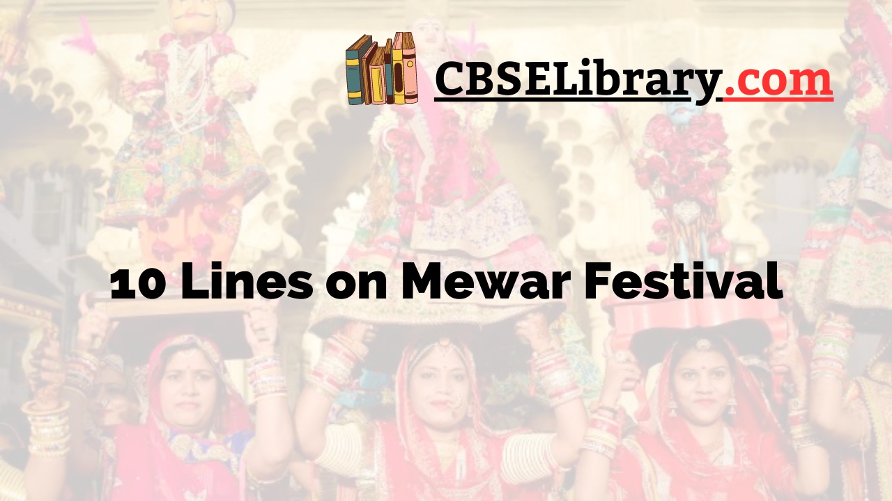 10 Lines on Mewar Festival
