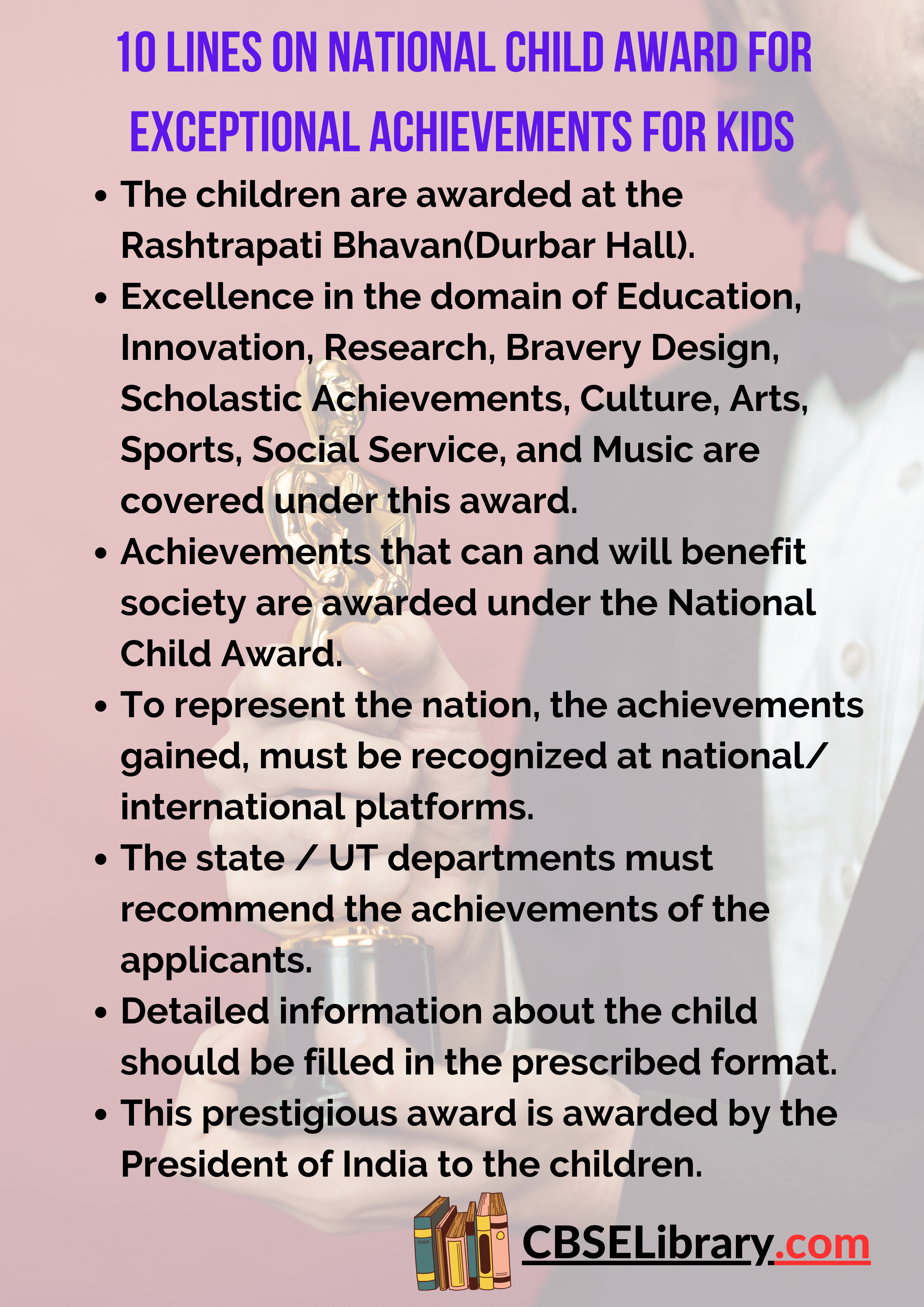 10 Lines on National Child Award for Exceptional Achievements for Kids