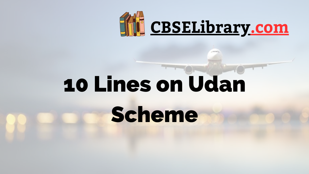 10 Lines on Udan Scheme