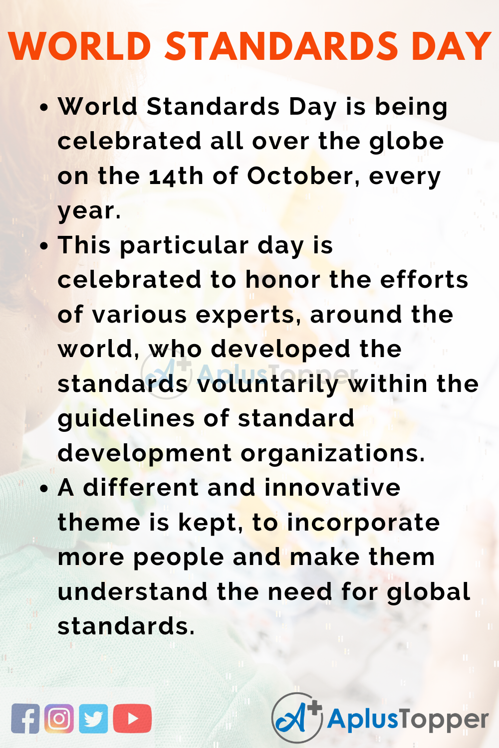 10 Lines on World Standards Day for Kids