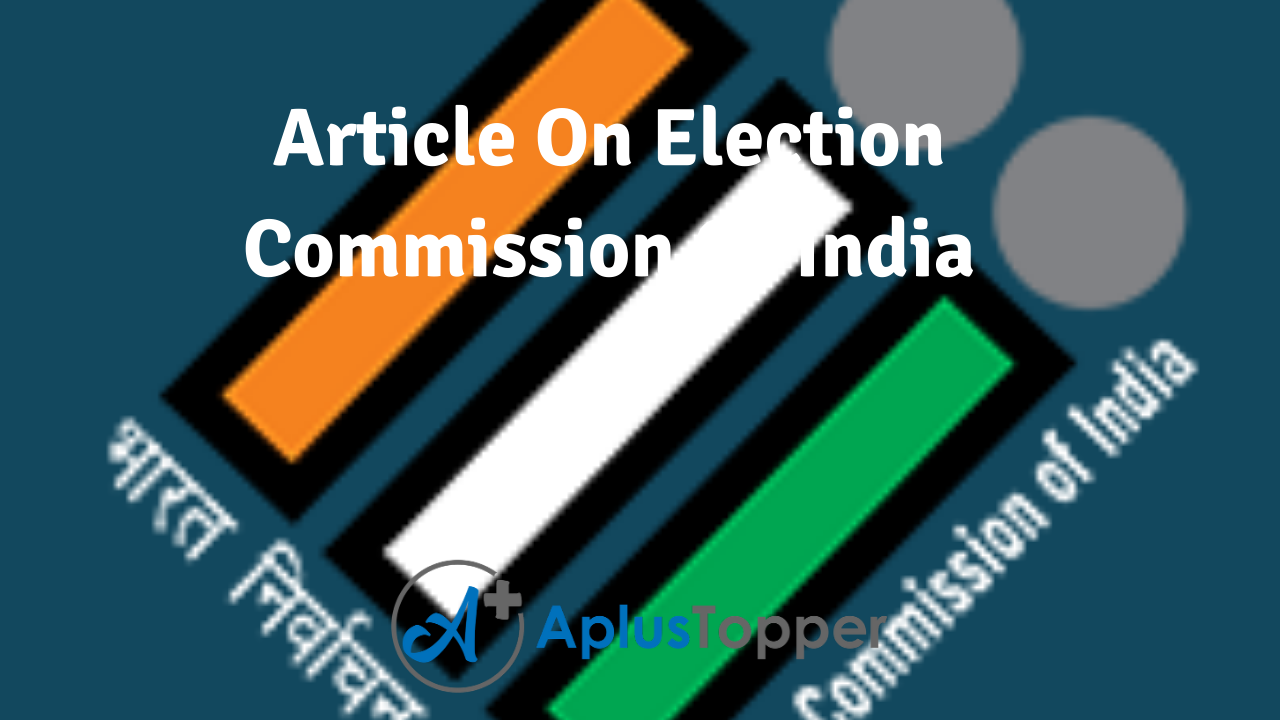 Article On Election Commission Of India