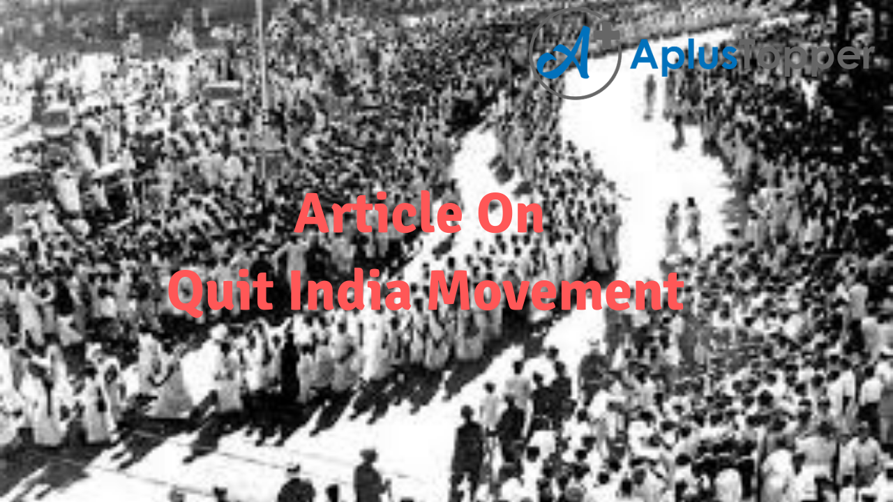 Article On Quit India Movement