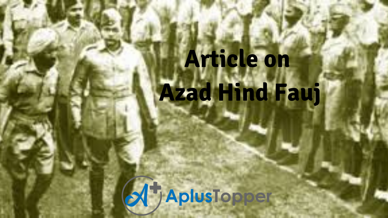 Article on Azad Hind Fauj
