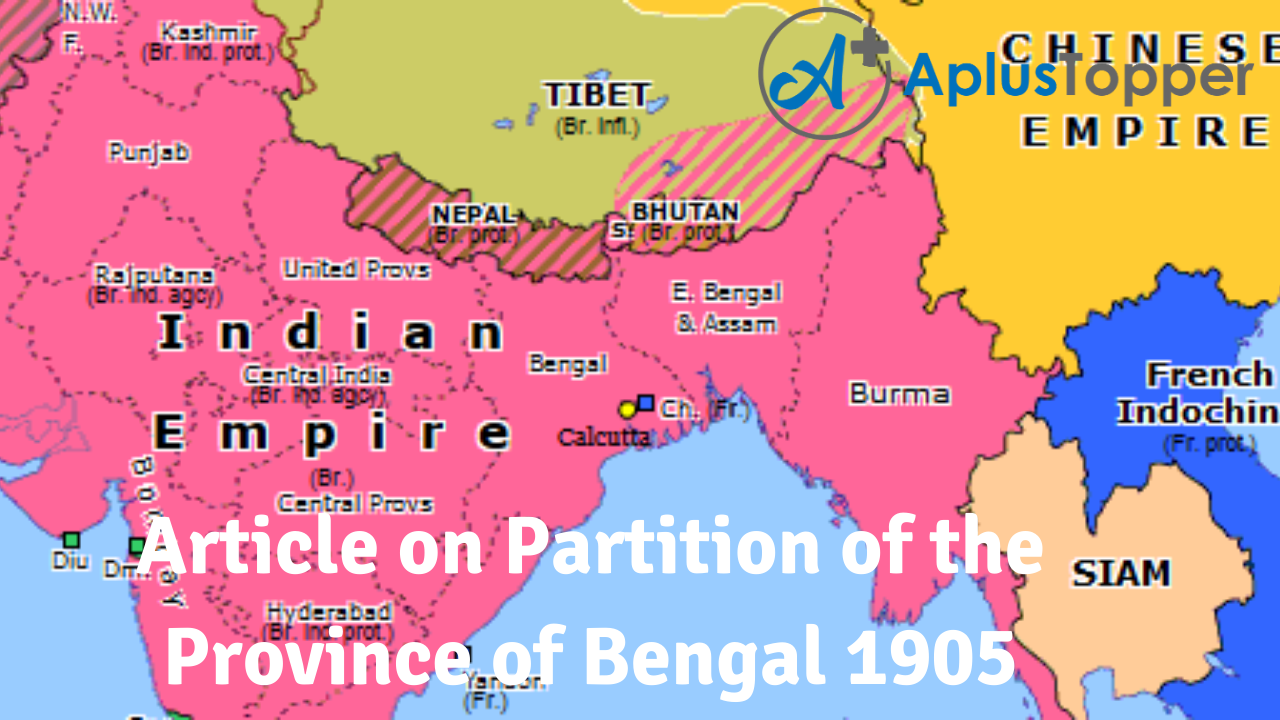 Article on Partition of the Province of Bengal 1905