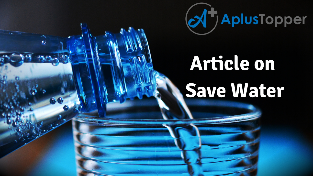 Article on Save Water