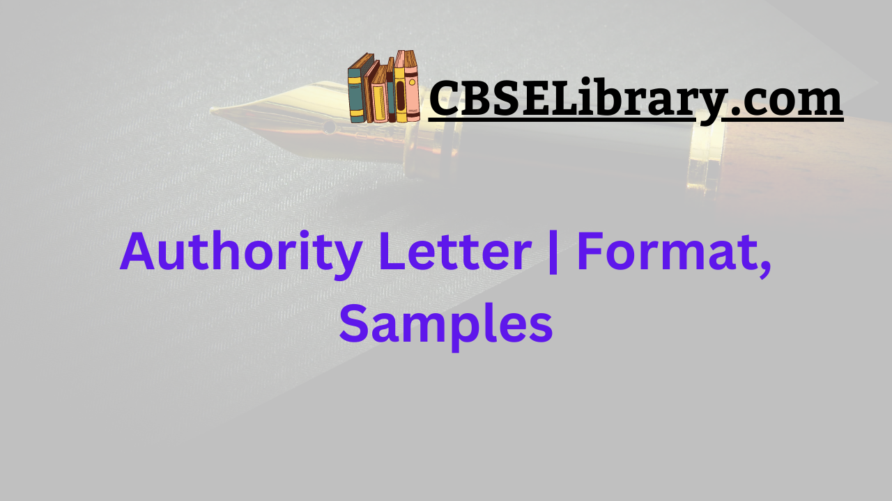 Authority Letter | Format, Samples