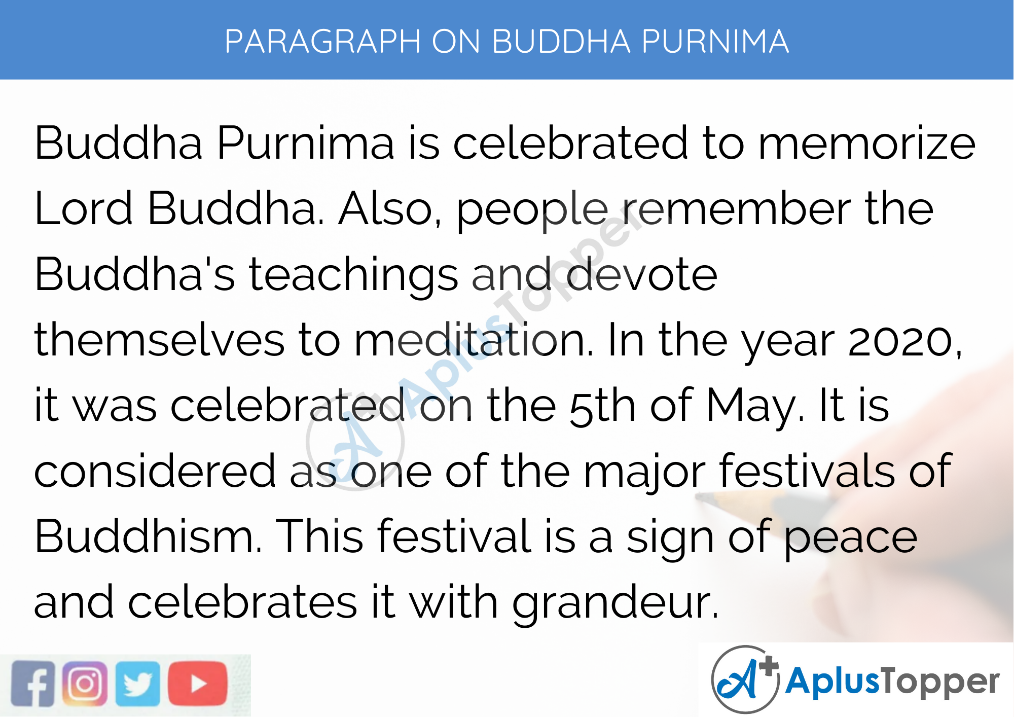 Paragraph On Buddha Purnima - 250 to 300 Words for Classes 9, 10, 11, 12 And Competitive Exam Students