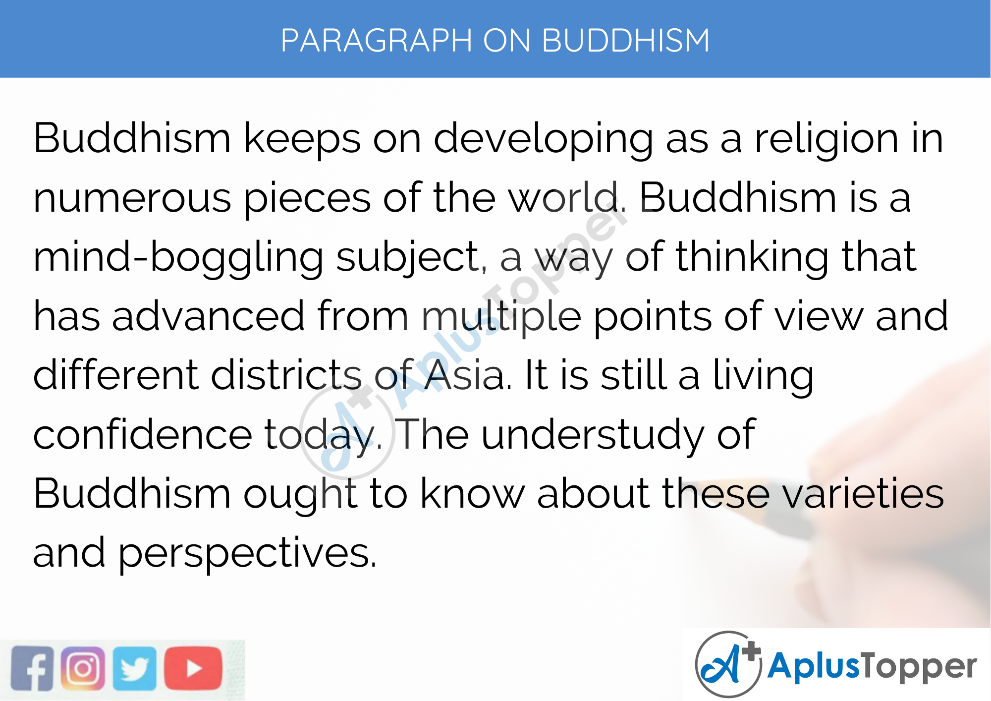 Paragraph On Buddhism - 100 Words for Classes 1, 2, 3 Kids