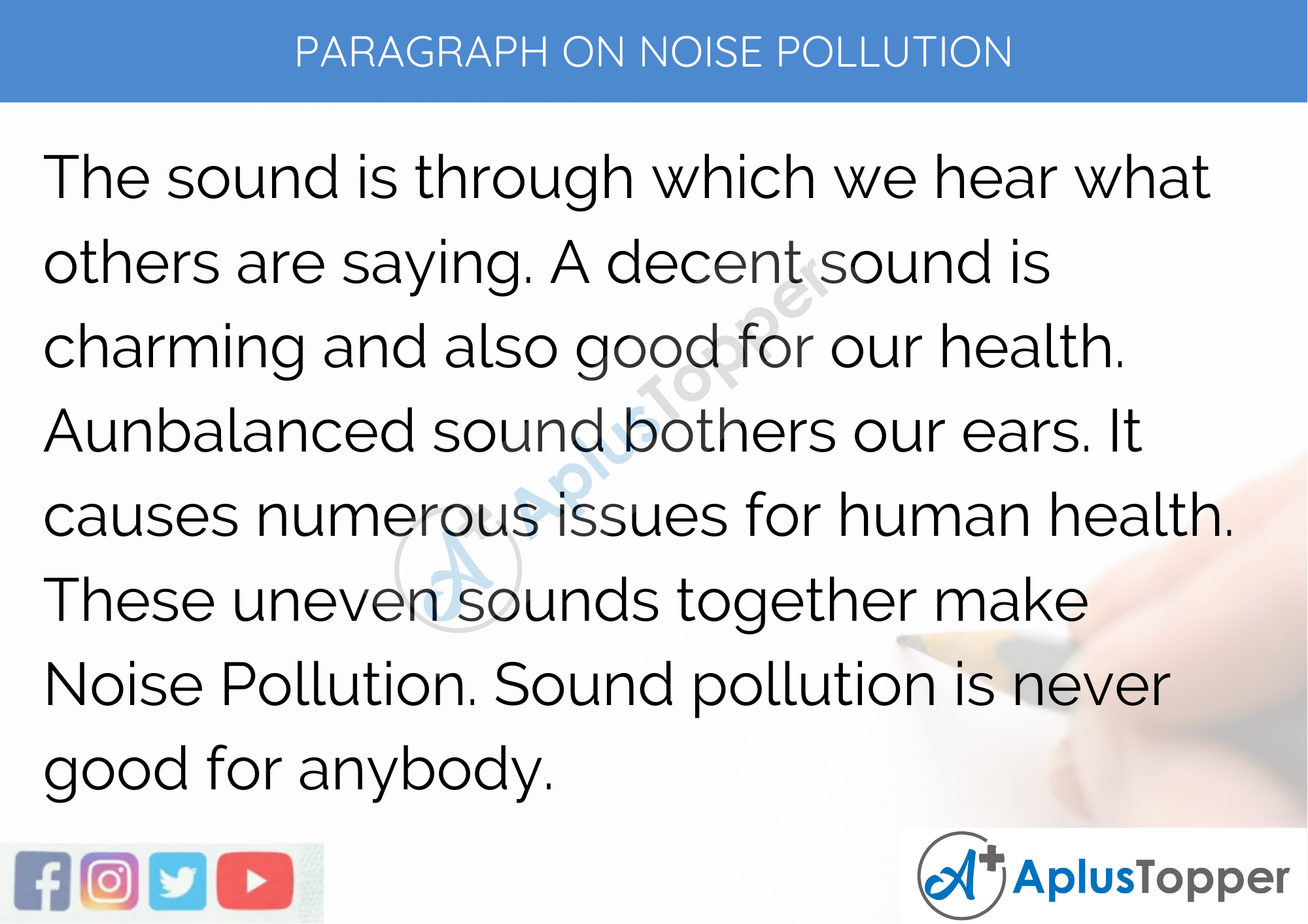 Paragraph On Noise Pollution - 100 Words for Classes 1, 2, 3 Kids