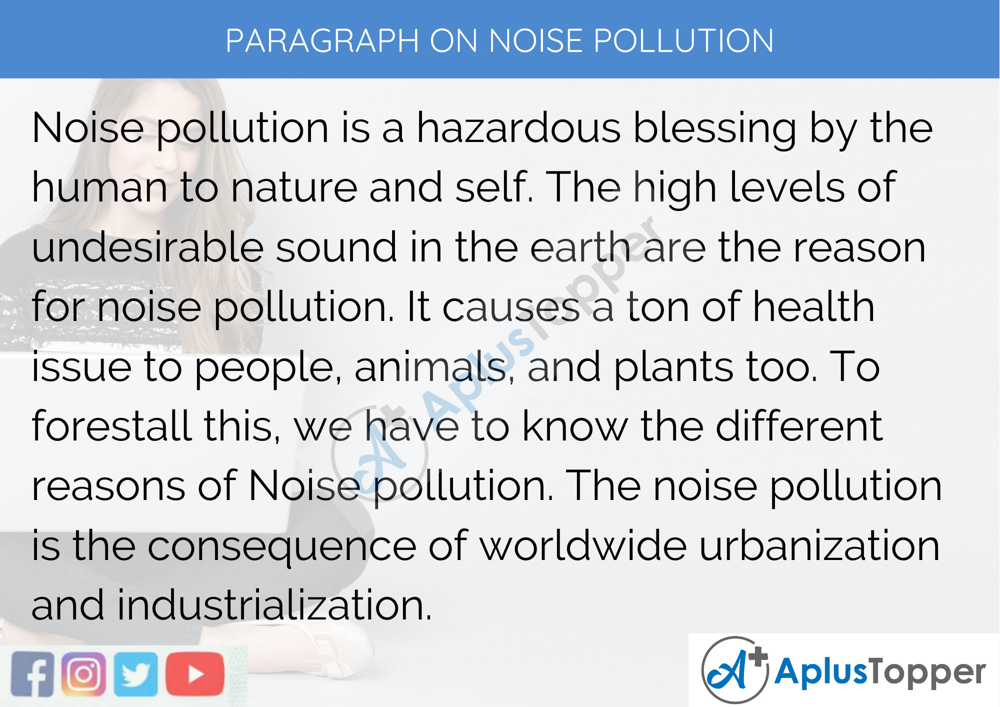 Paragraph On Noise Pollution - 250 to 300 Words for Classes 9, 10, 11, 12 And Competitive Exams Students