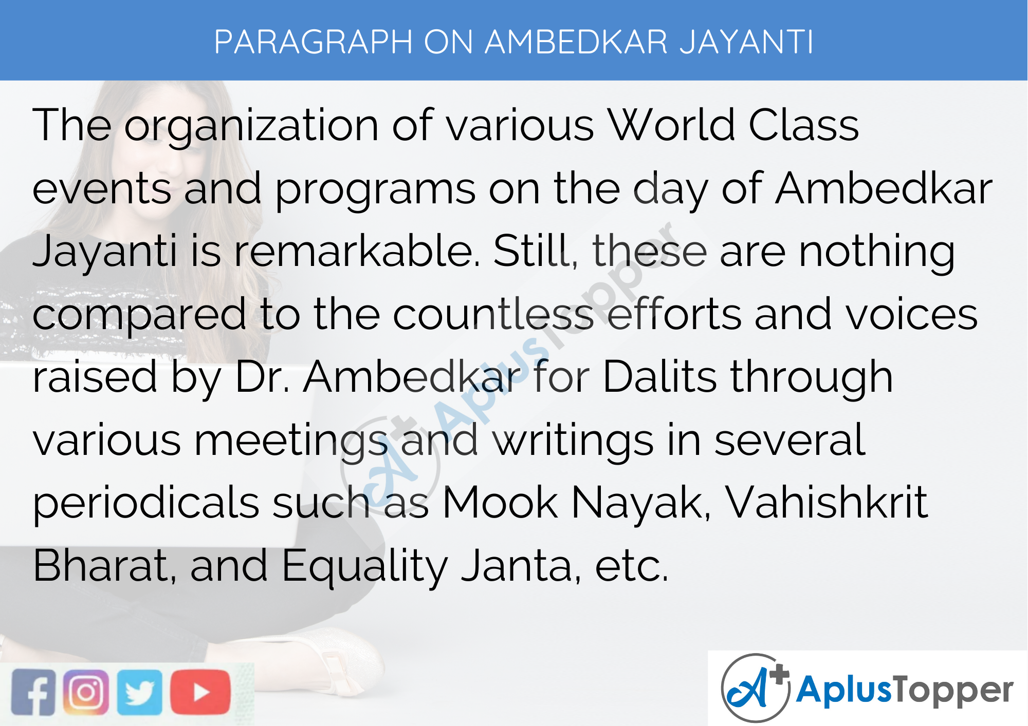 Paragraph on Ambedkar Jayanti - 250 to 300 Words for Classes 9, 10, 11, 12 & Competitive Exam Students
