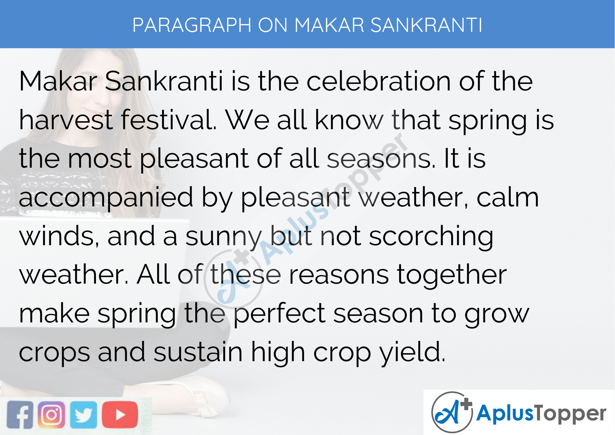 Paragraph on Makar Sankranti – 100 Words for Classes 1, 2, 3 Kids