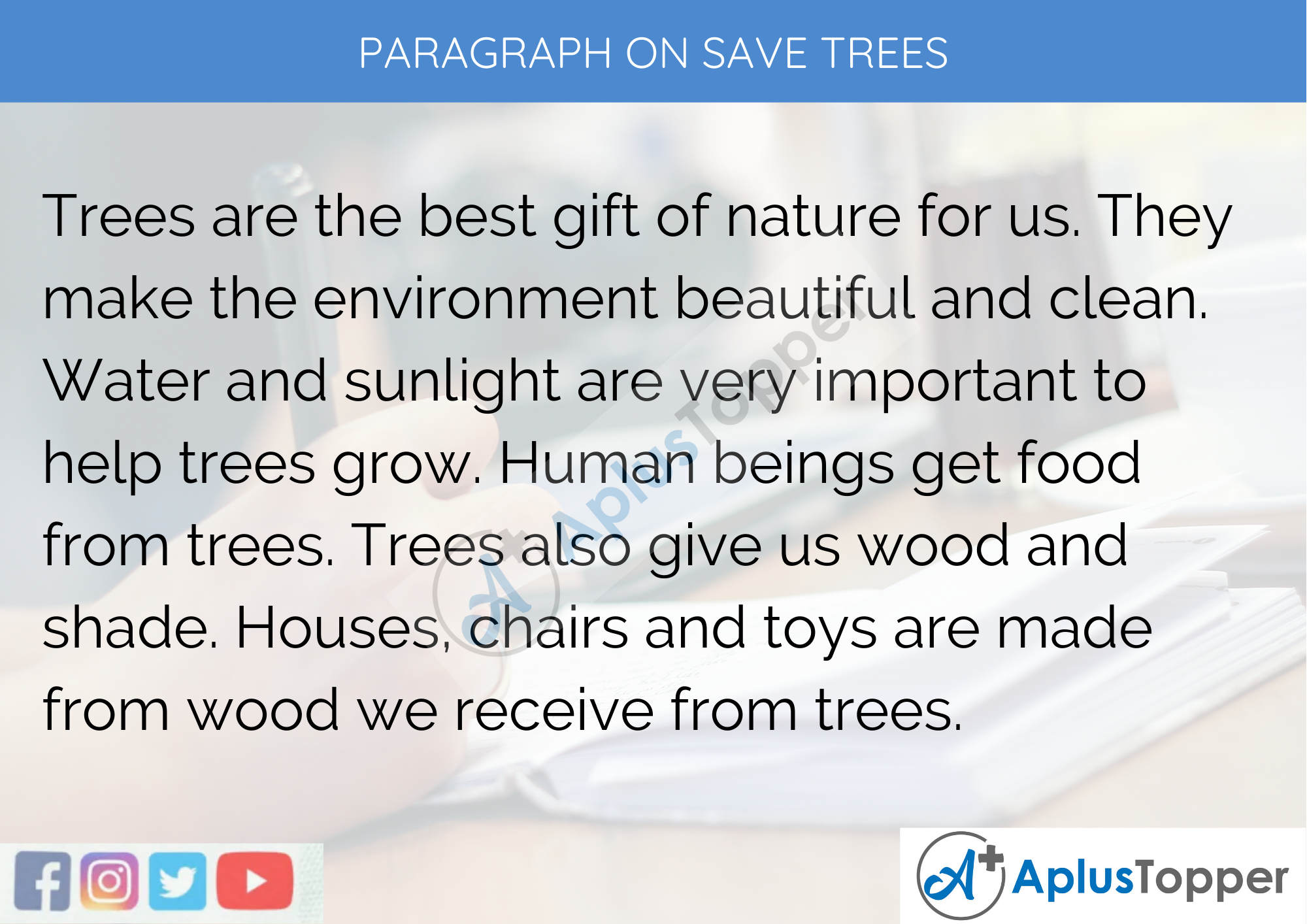 essay on save trees for class 5