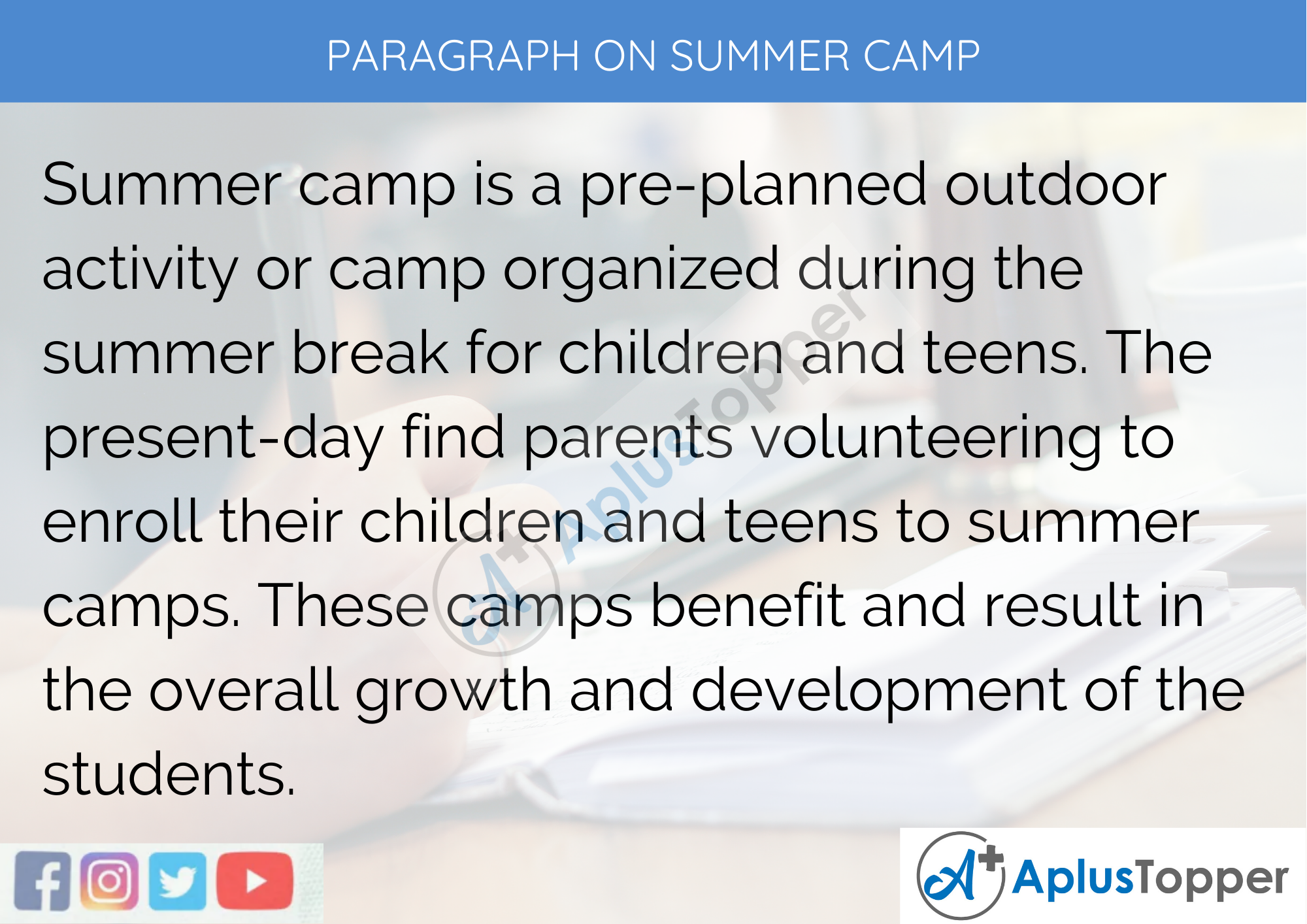 Paragraph on Summer Camp - 100 Words for Classes 1, 2, and 3 Kids
