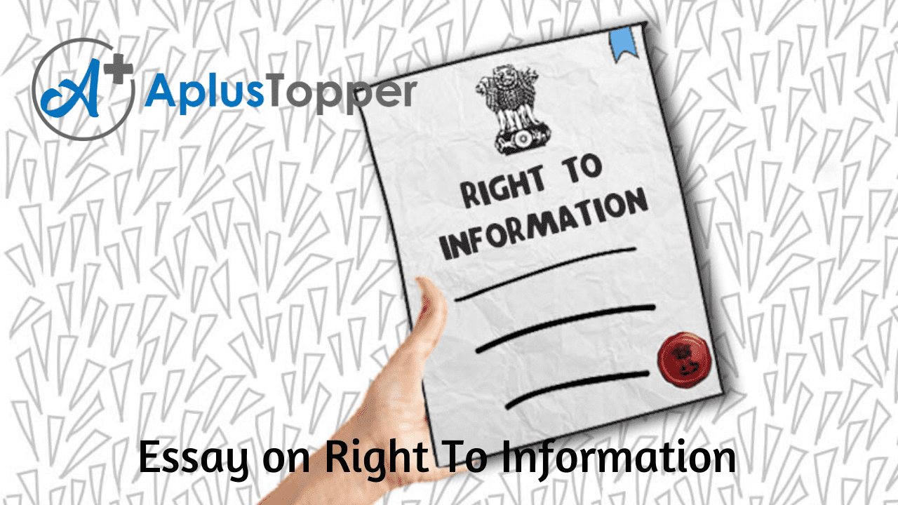 essay on topic right to information