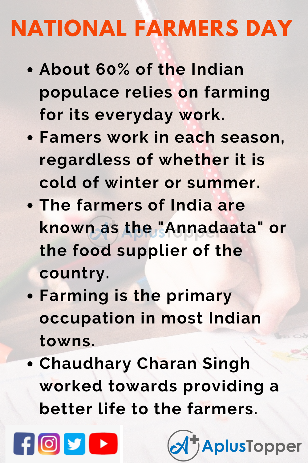 10 Lines On National Farmers’ Day for Kids