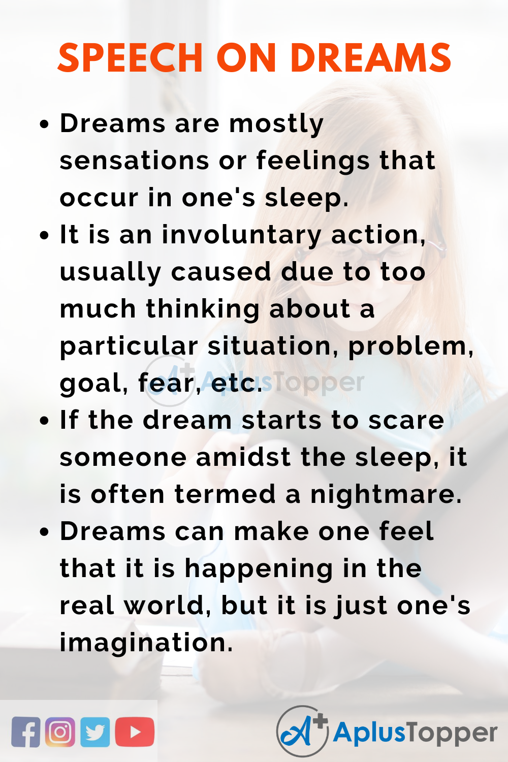 10 Lines On Speech On Dreams In English