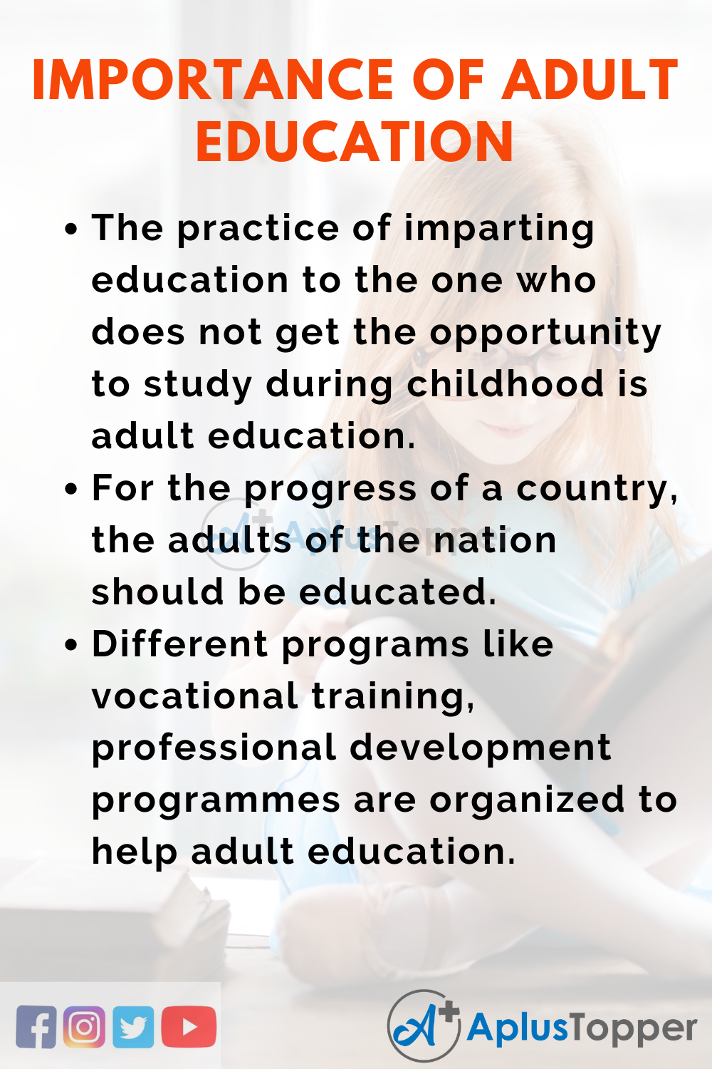10 Lines On Speech On Importance Of Adult Education In English