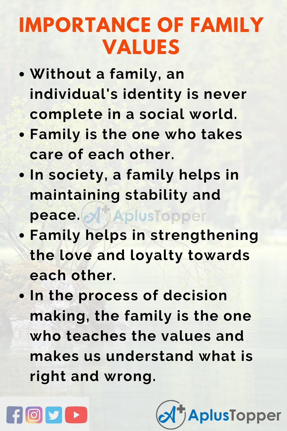 10 Lines On Speech On Importance Of Family Values In English