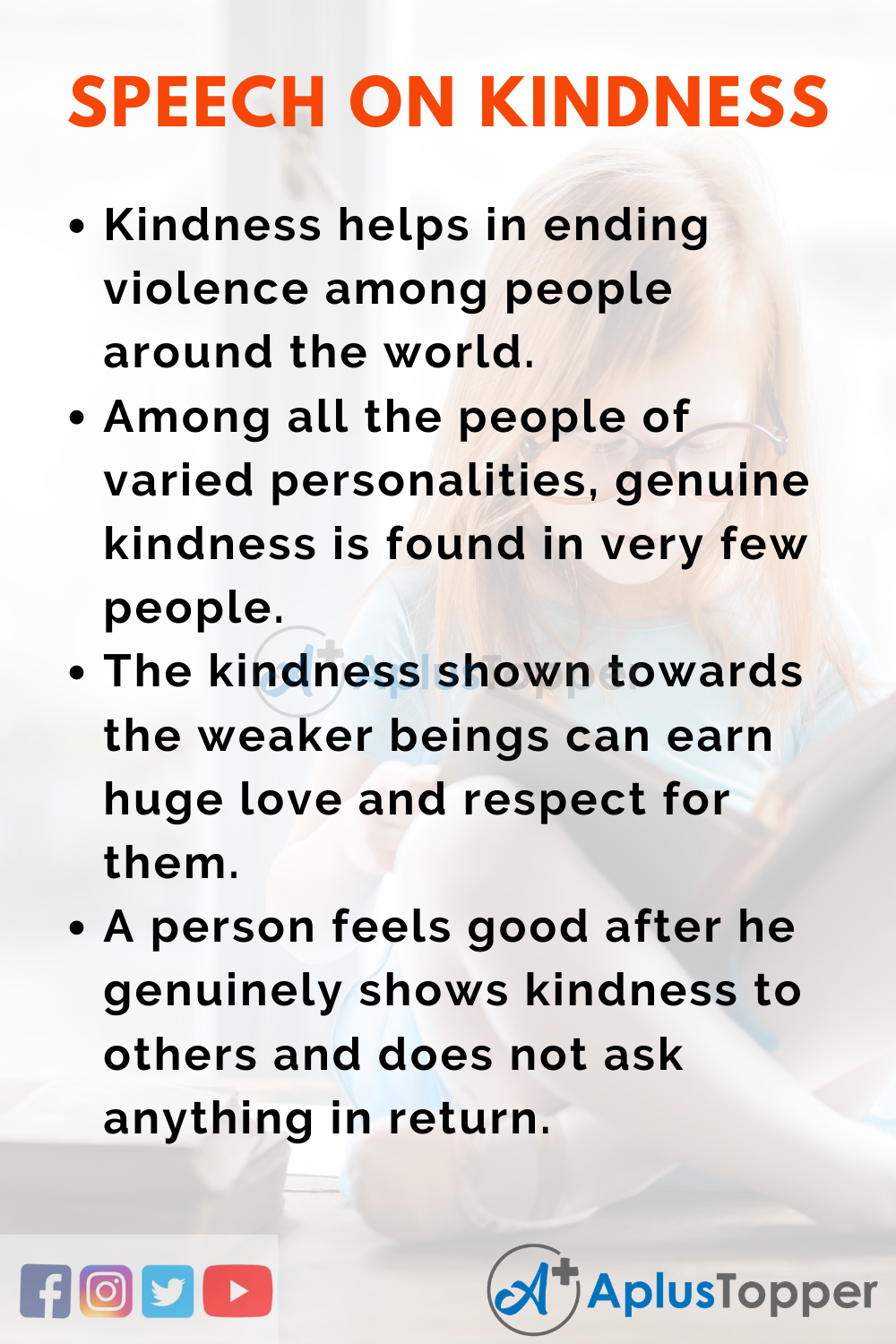 10 Lines On Speech On Kindness In English