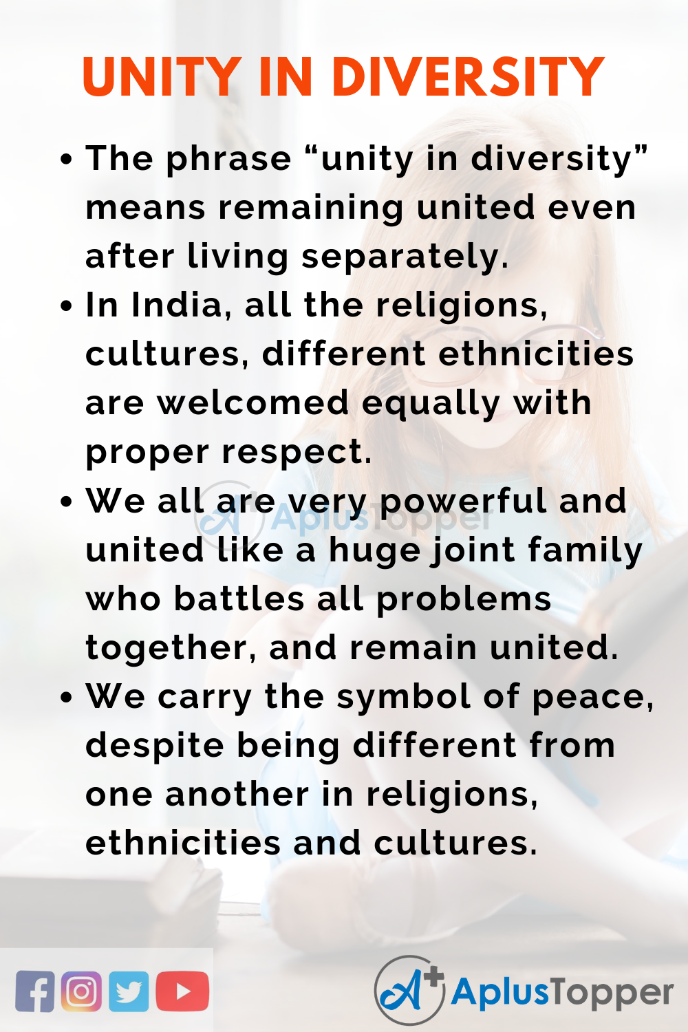 10 Lines On Unity In Diversity Speech In English