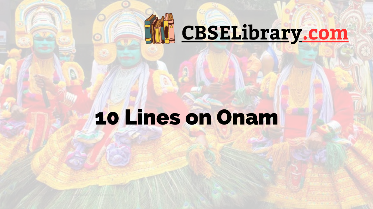 10 Lines on Onam