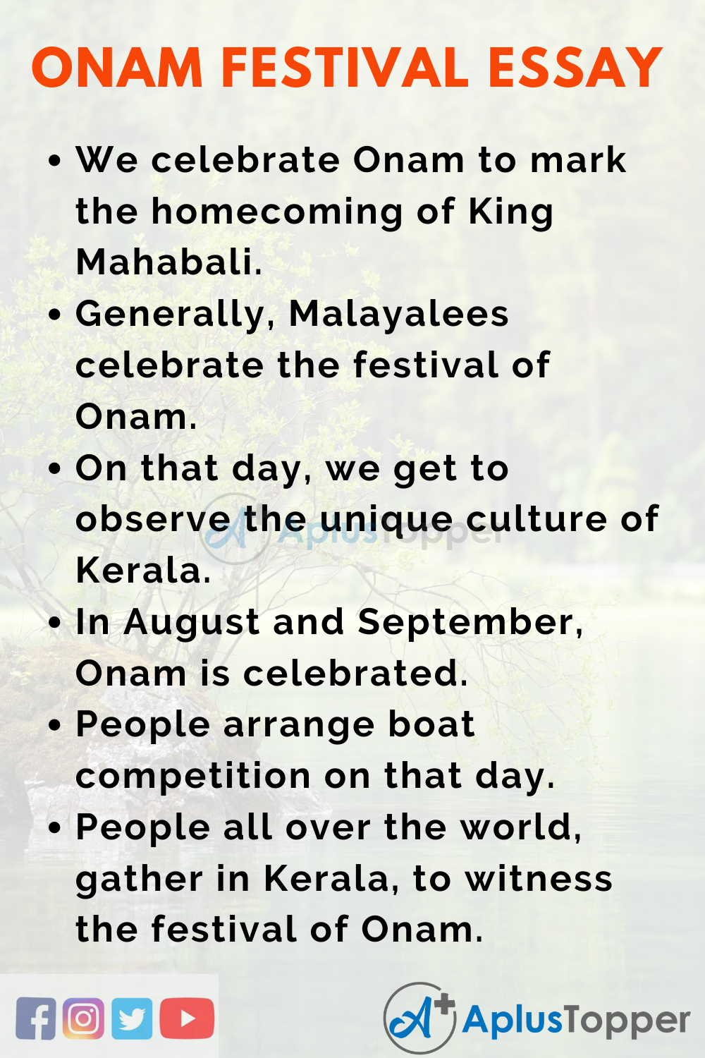 Short Essay On Onam Festival 150 Words In English