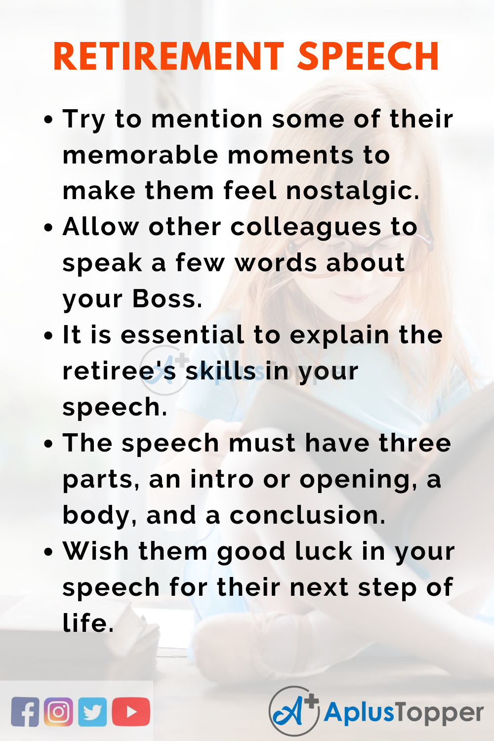 Short Retirement Speech for Boss Of 150 Words In English