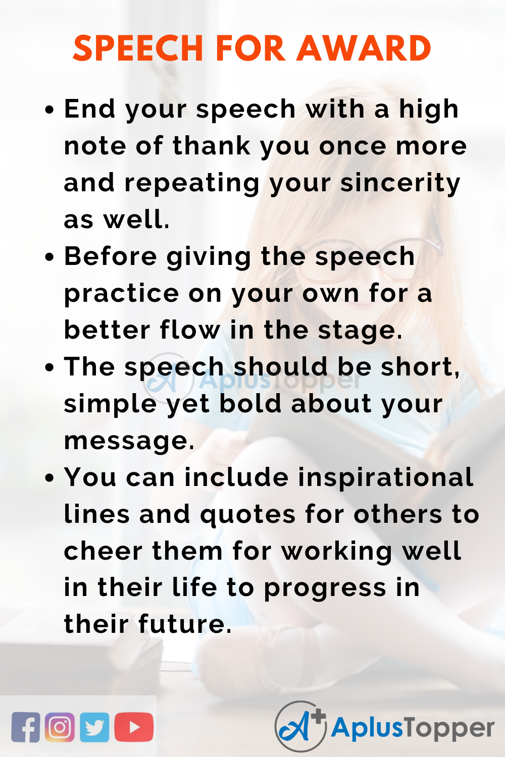 Short Thank You Speech for Award 150 Words In English 