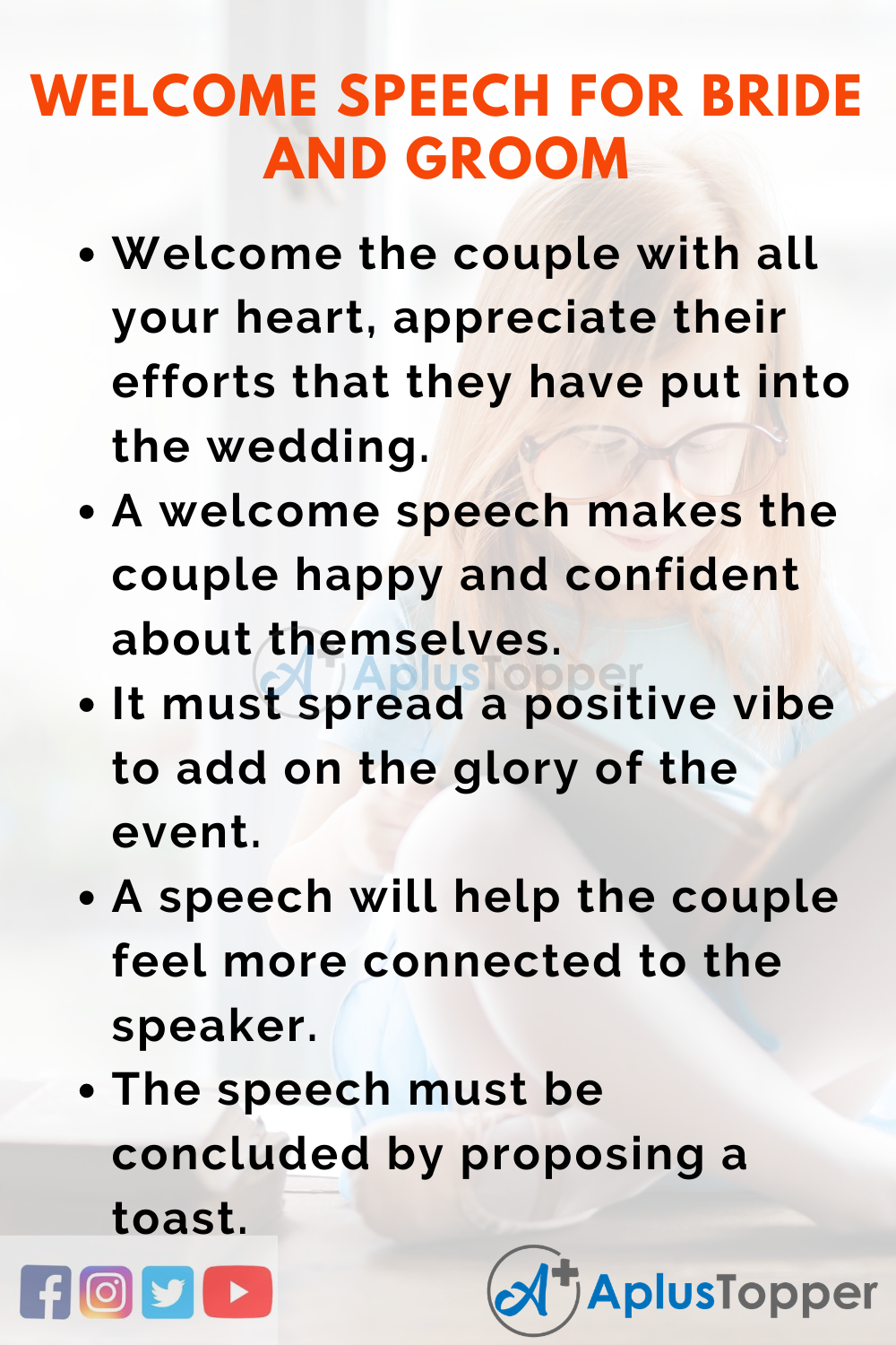Short Welcome Speech for Bride And Groom 150 Words In English