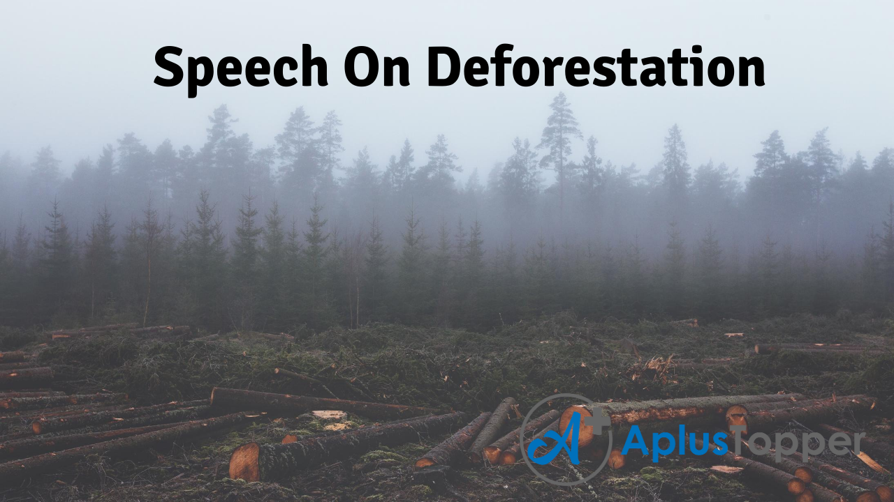 speech on deforestation for 3 minutes