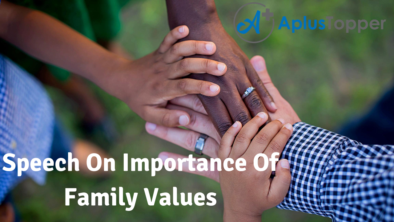 speech on the topic family values