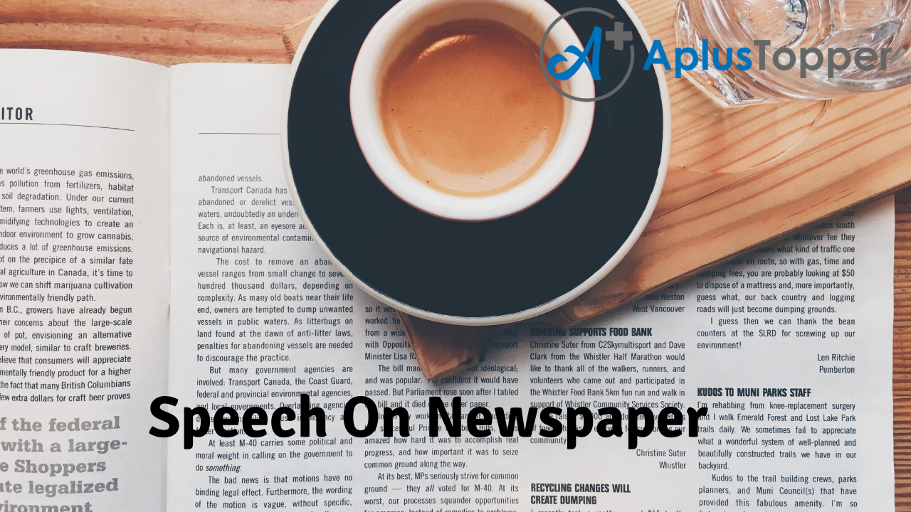 Speech On Newspaper