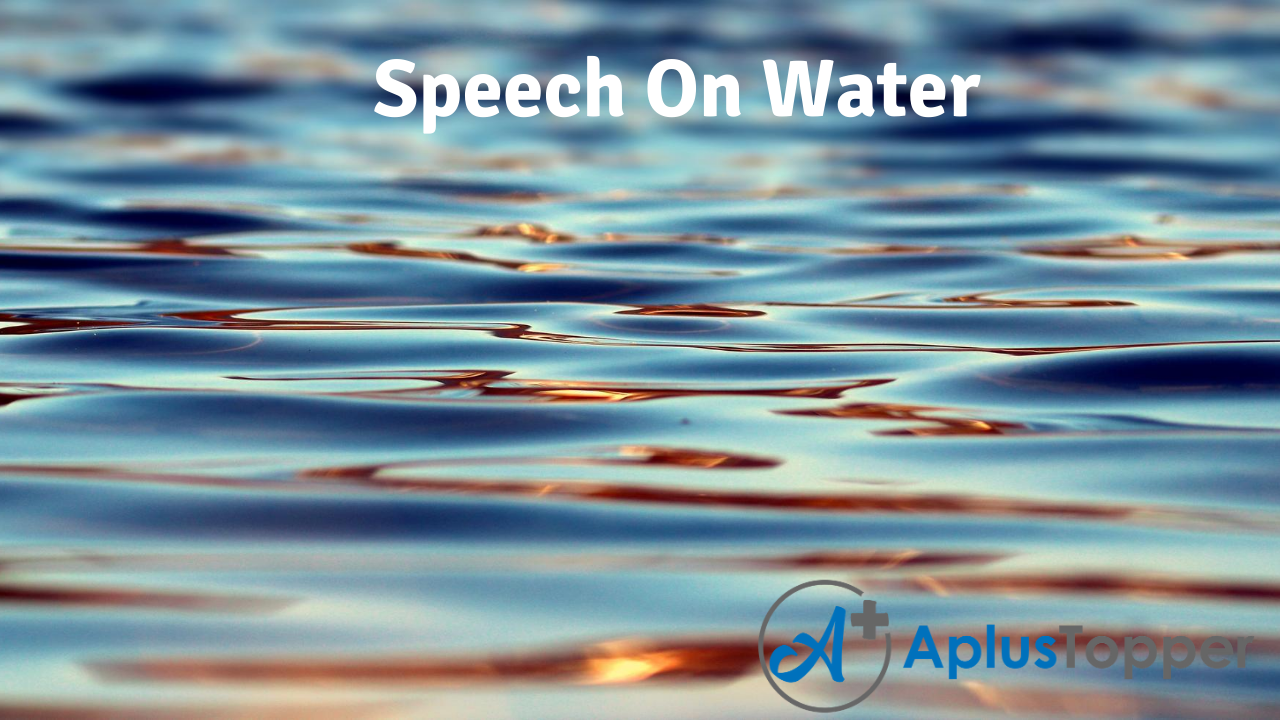 speech of water in english