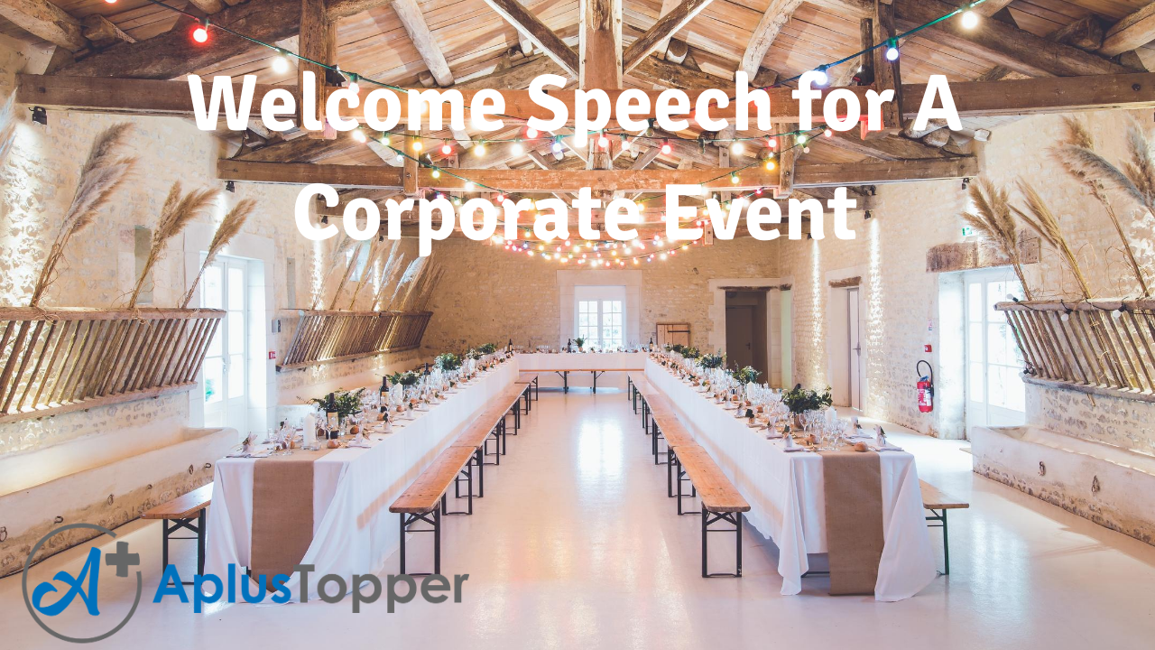 Welcome Speech for A Corporate Event
