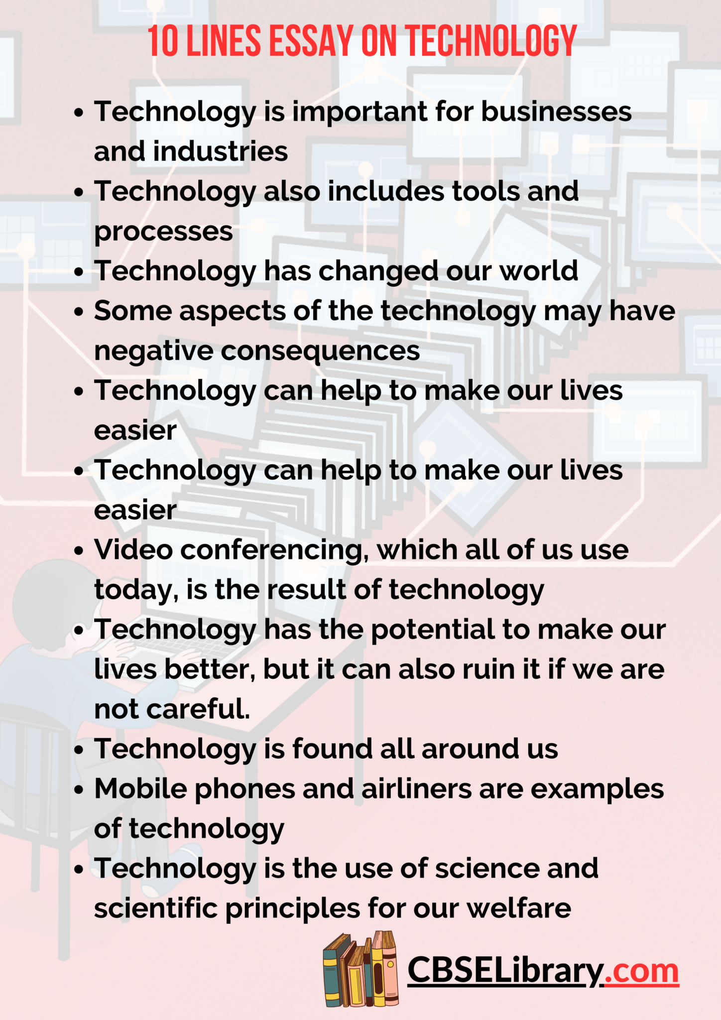 essay on technology 10 lines