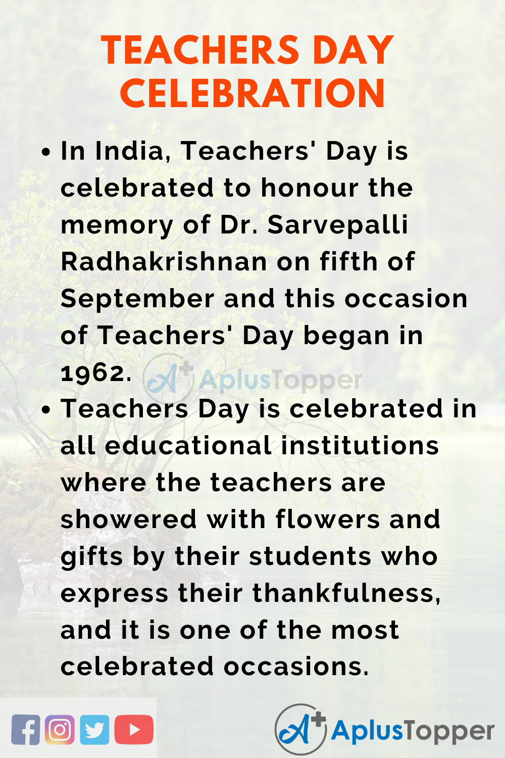10 Lines On Speech On Teachers’ Day Celebration In English