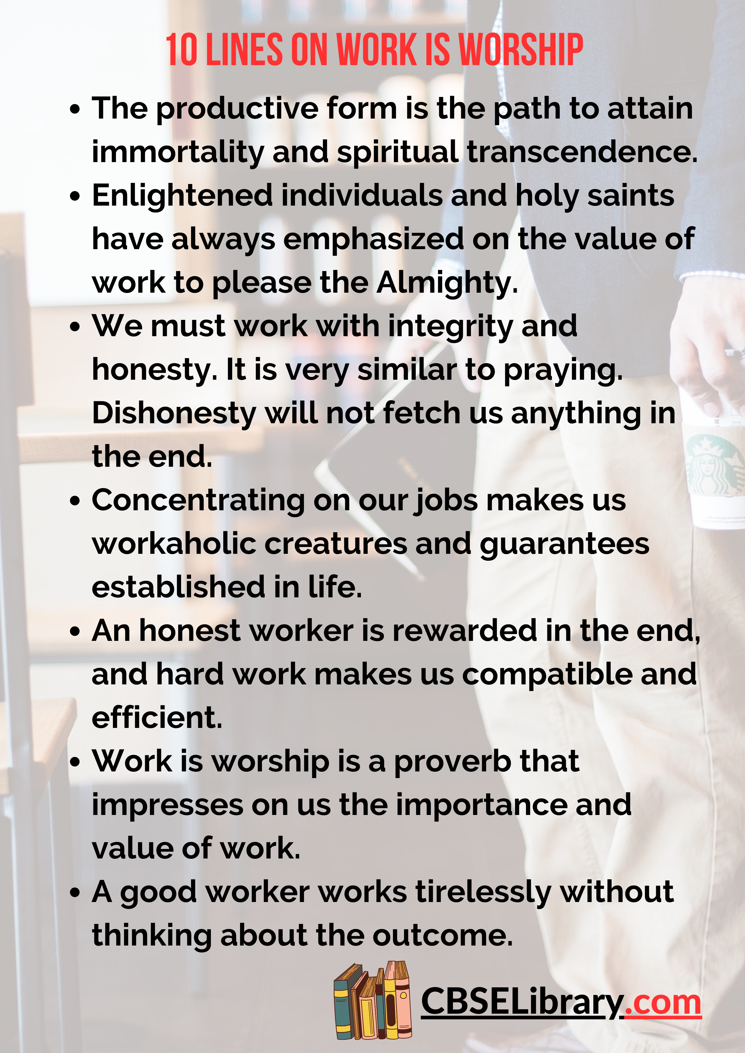 10 Lines on Work is Worship