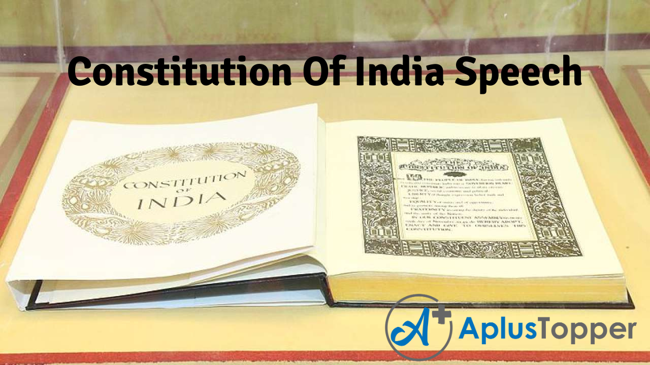 write a short speech indian constitution