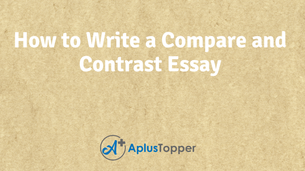 how to type a compare and contrast essay