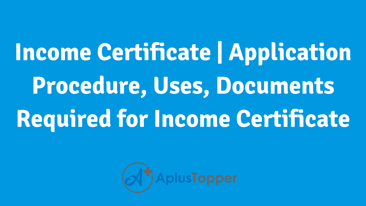 Income Certificate