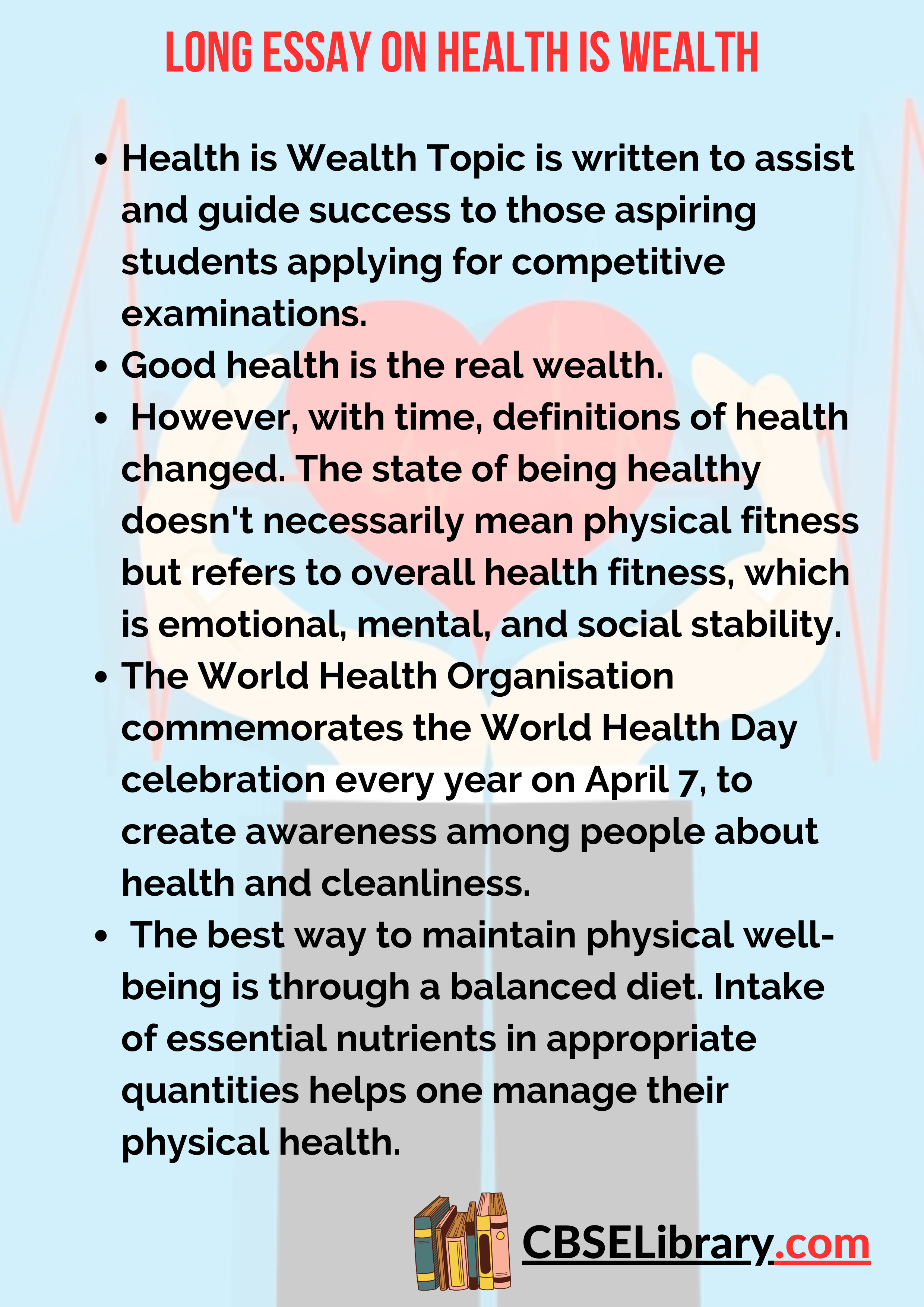 health is wealth essay for ukg students