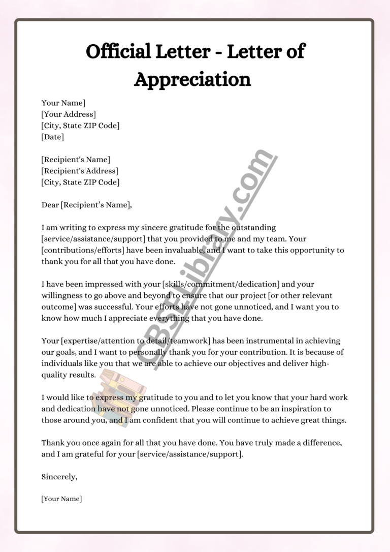 Official Letter | Samples, Format, How To Write an Official Letter ...