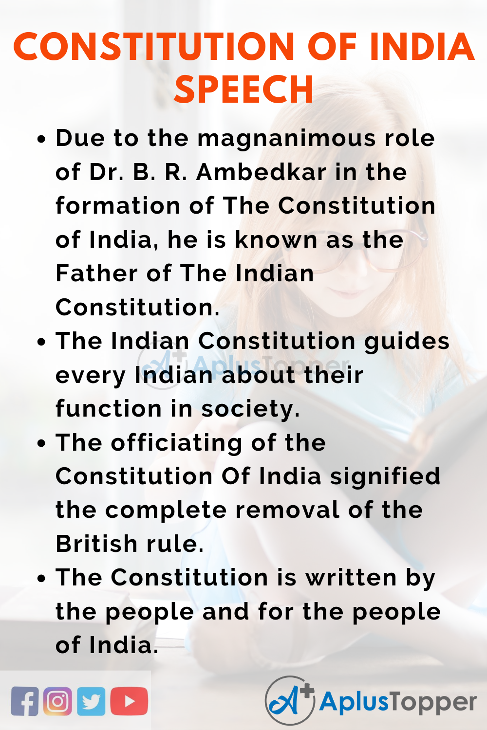Short Speech On Constitution Of India 150 Words In English