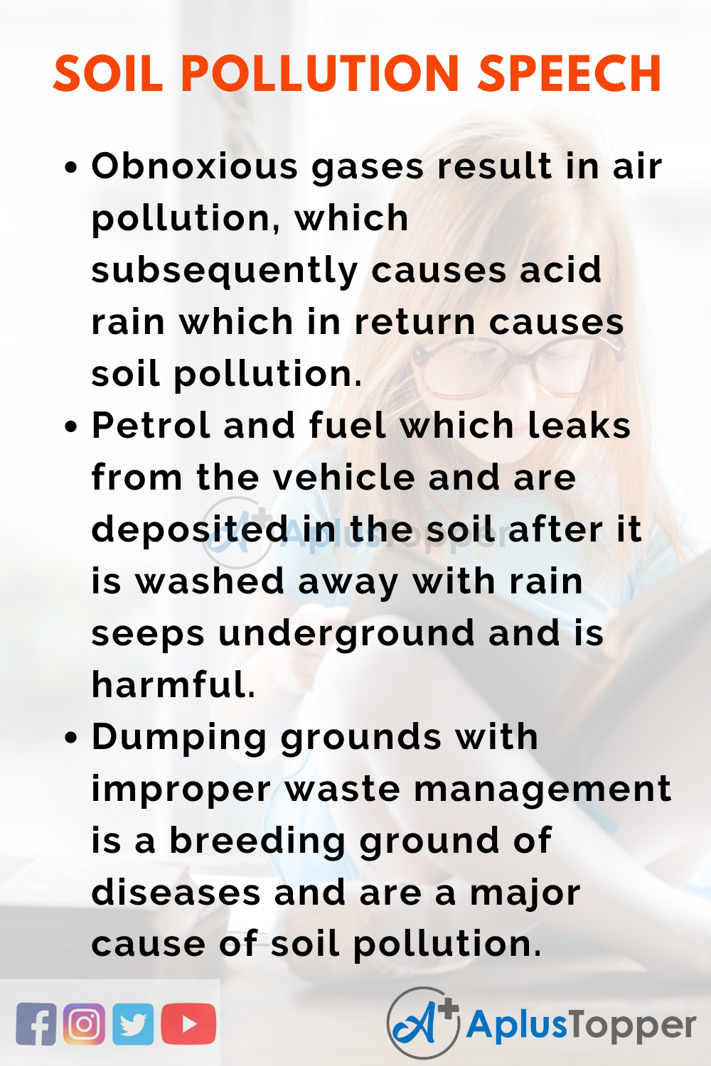Short Speech On Soil Pollution 150 Words In English