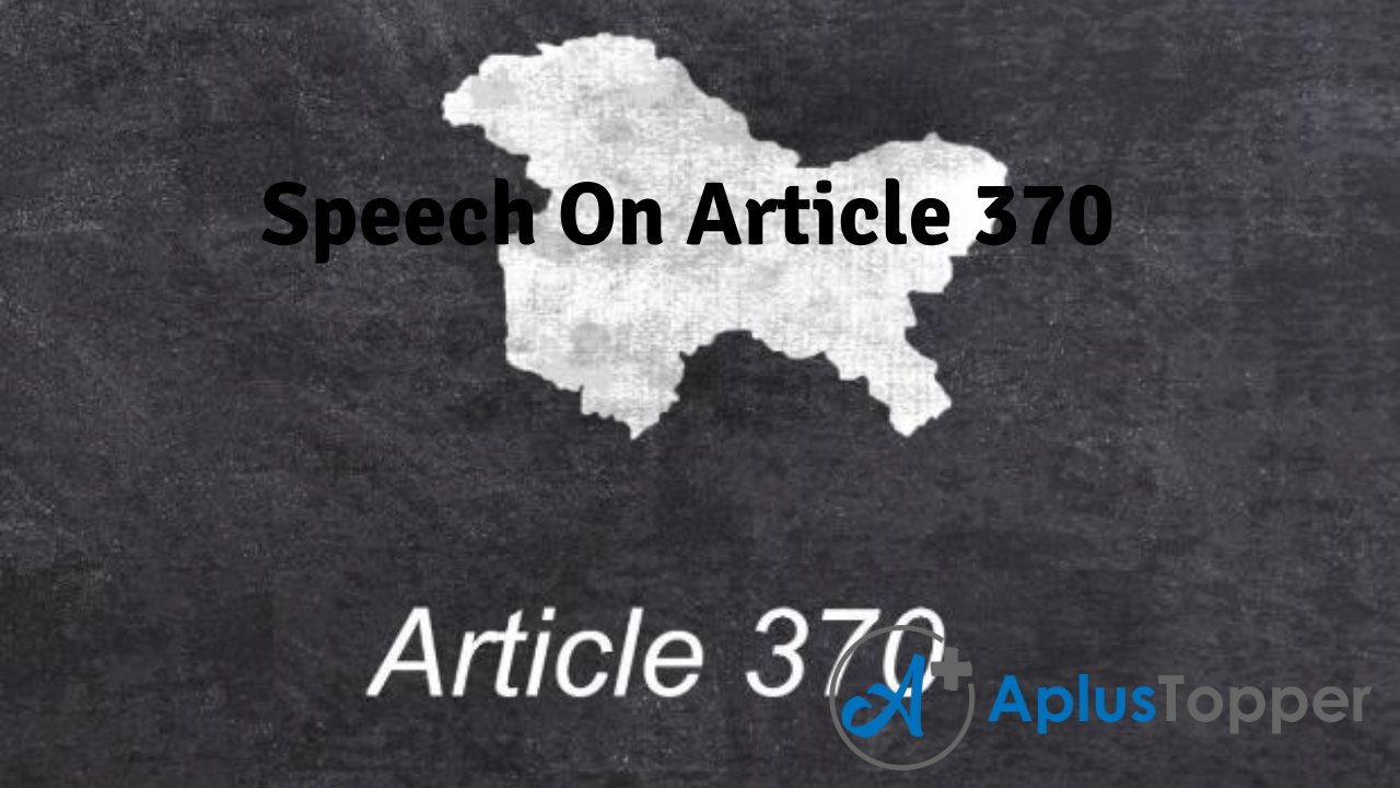 Speech On Article 370