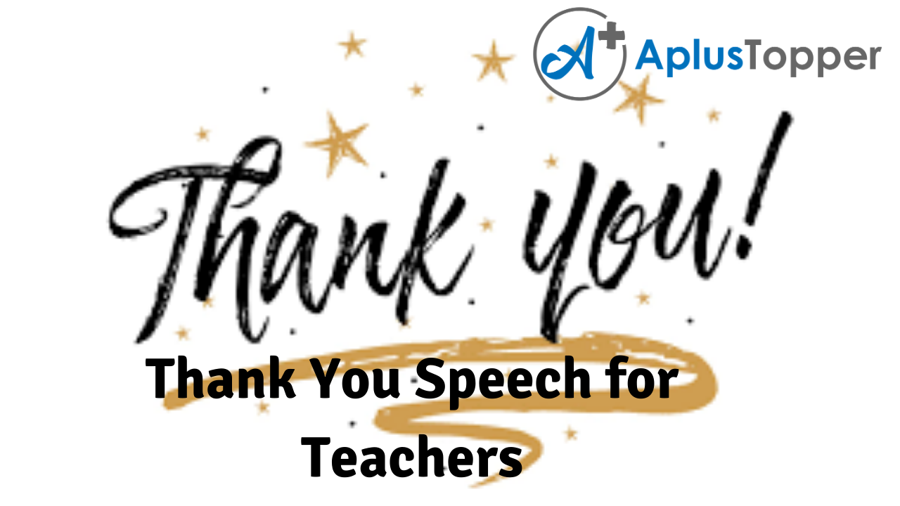 Thank You Speech for Teachers