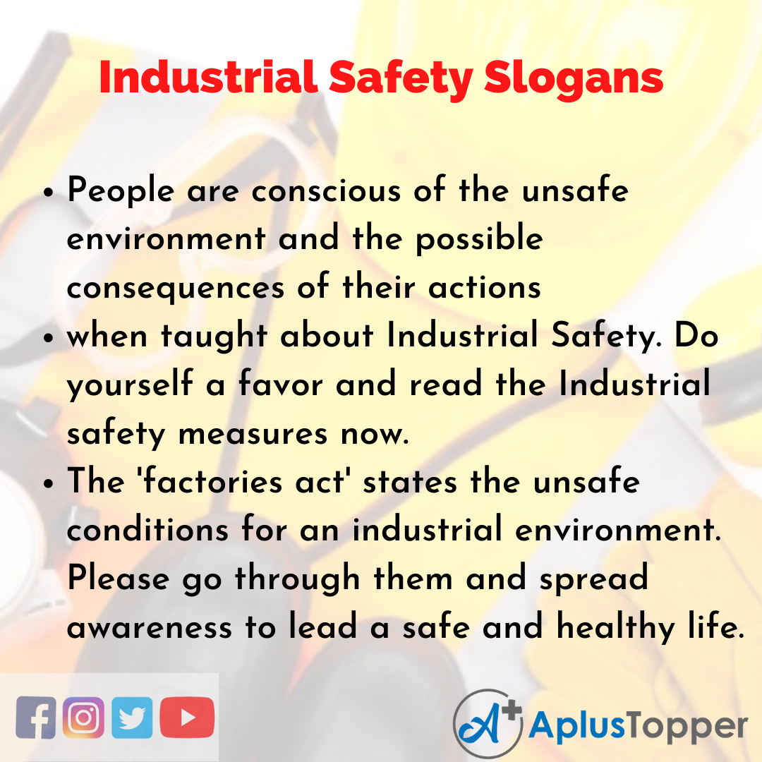5 Slogan on Industrial Safety in English